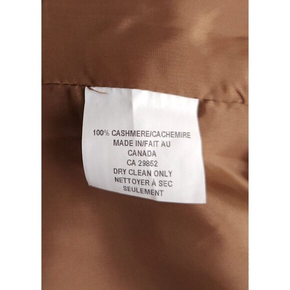 Crystal Siemens Cashmere Low-Rise Wide-Leg Trousers Size 10 Brown Pants - Picture 8 of 8